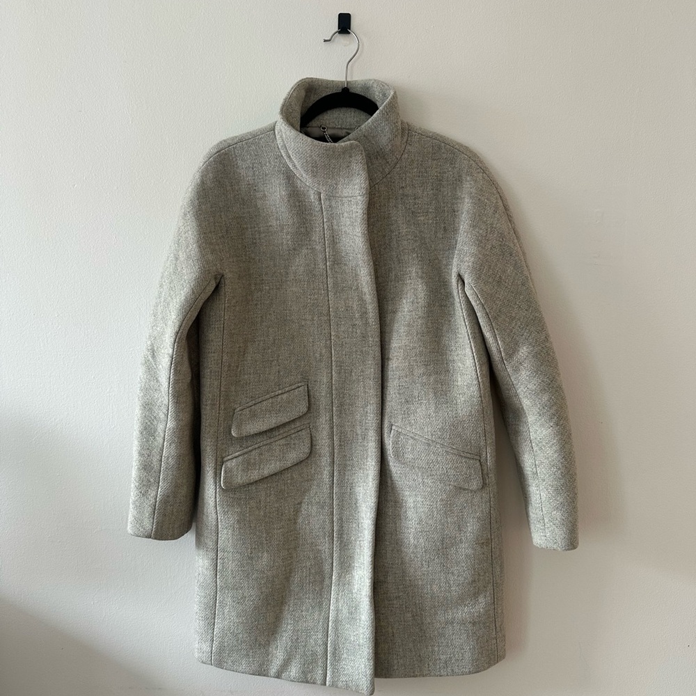 J. Crew Grey Cocoon Wool Coat